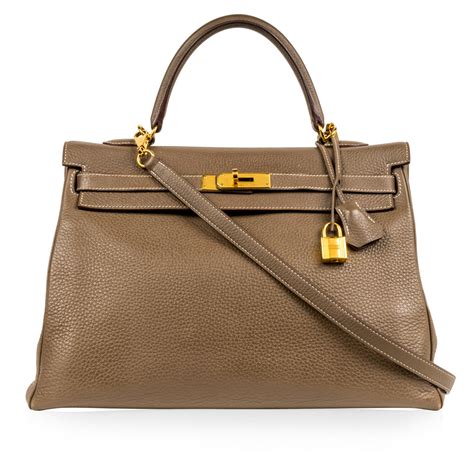 Hermes Kelly 35 Etoupe 